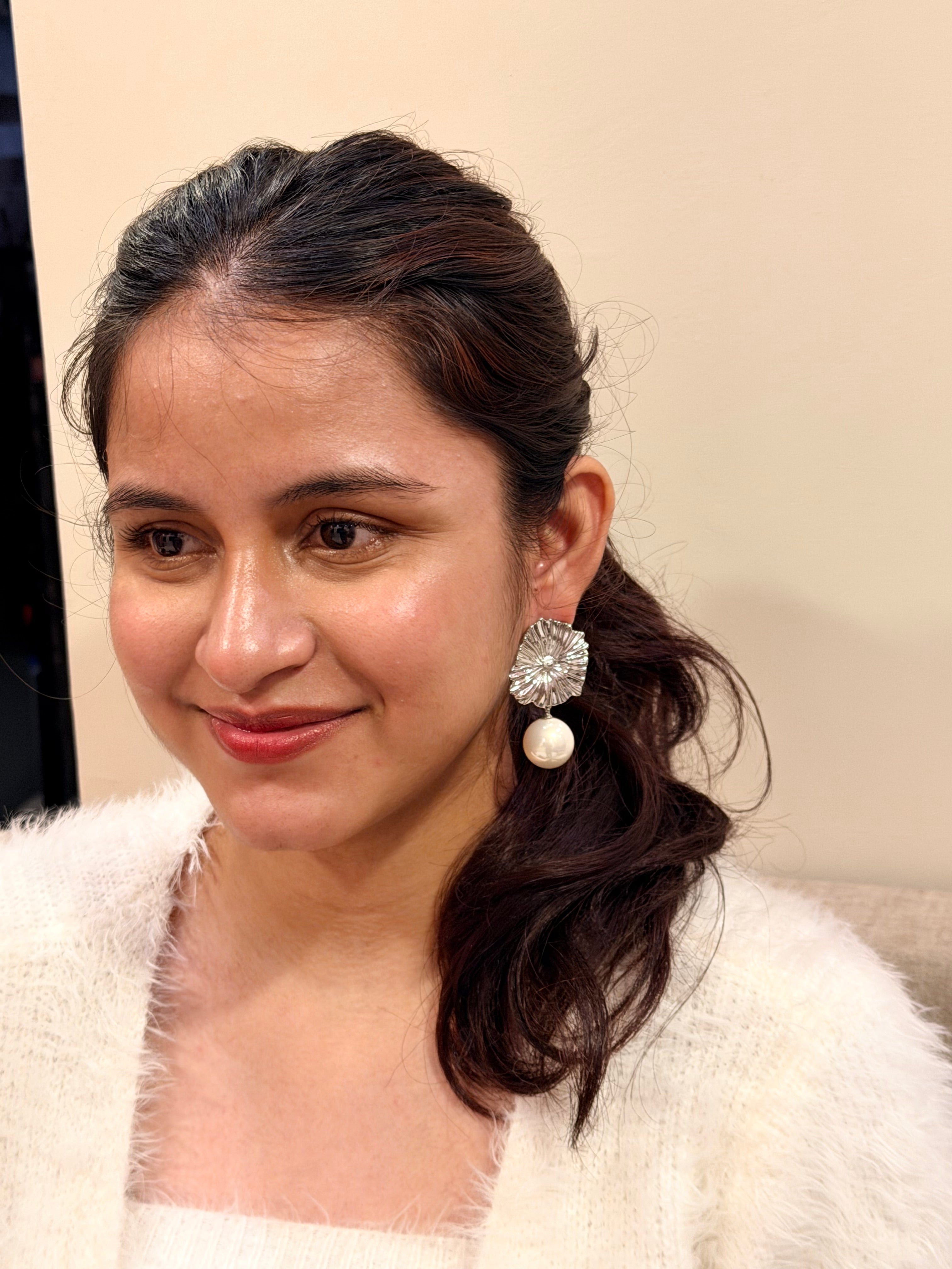Luna Pearl Bloom Drop Earrings