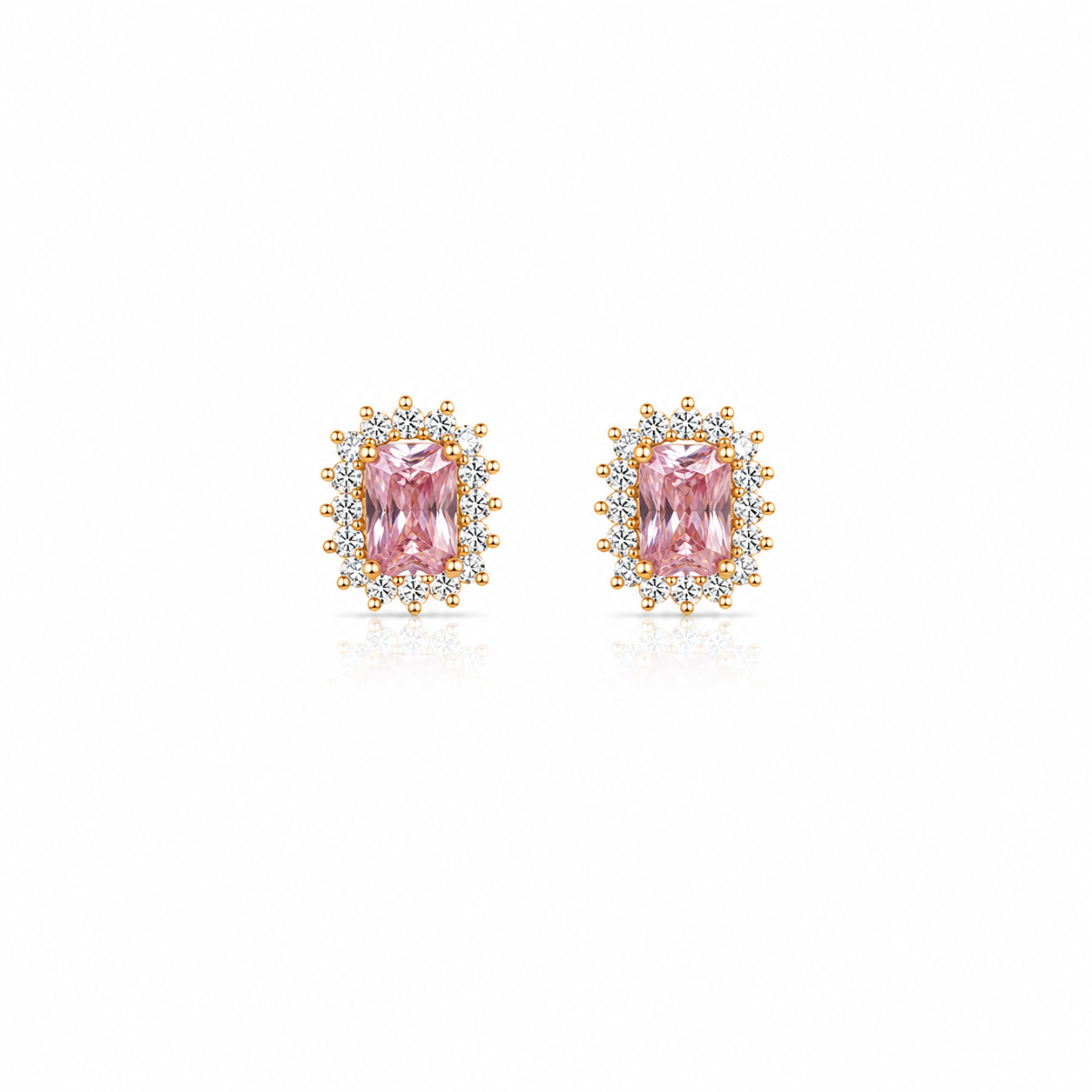 Rose Royale Halo Studs