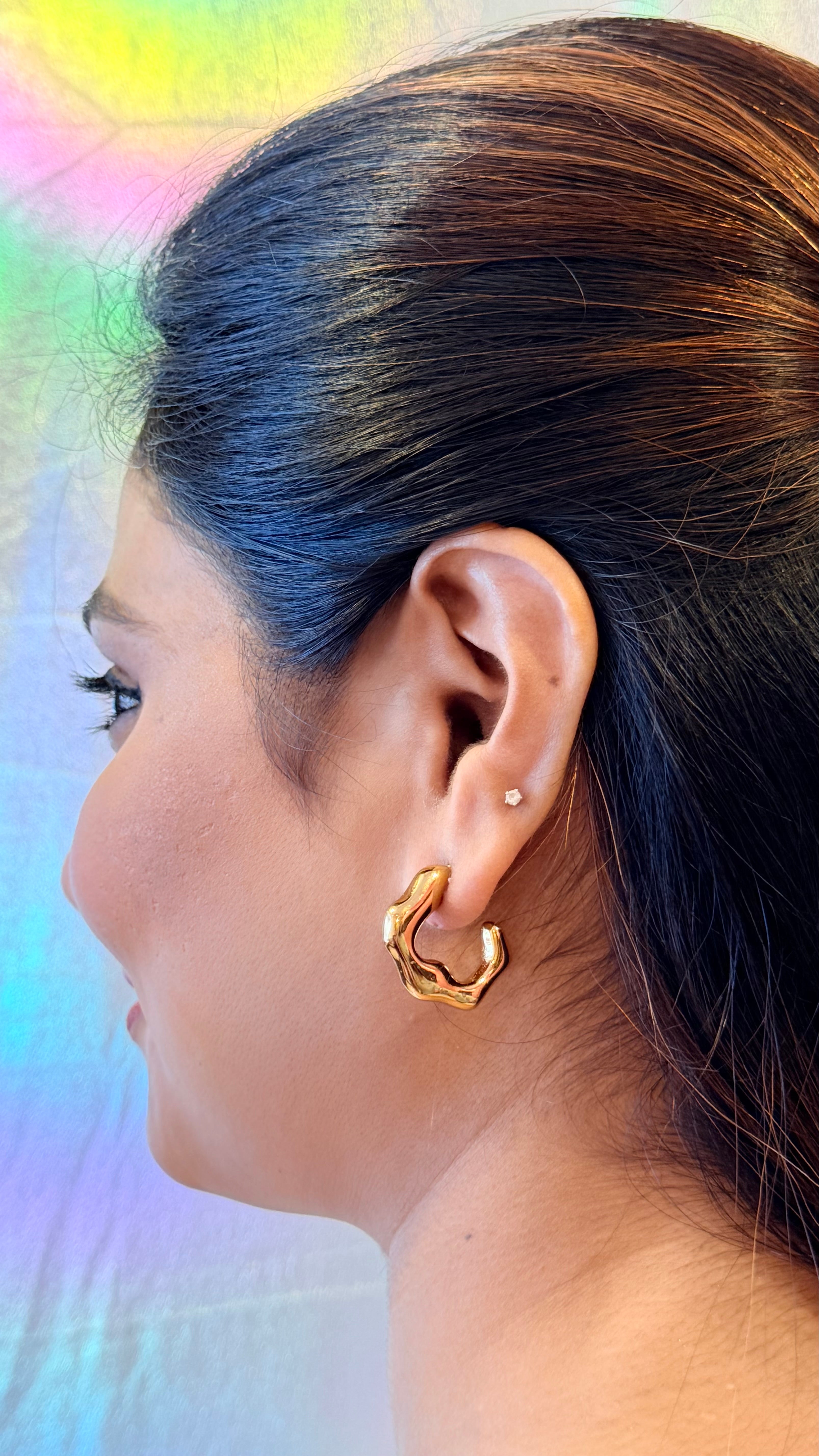 Aurelia Melted Gold Hoops