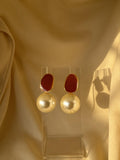 Ruby Pearl Earrings