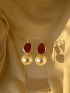 Ruby Pearl Earrings
