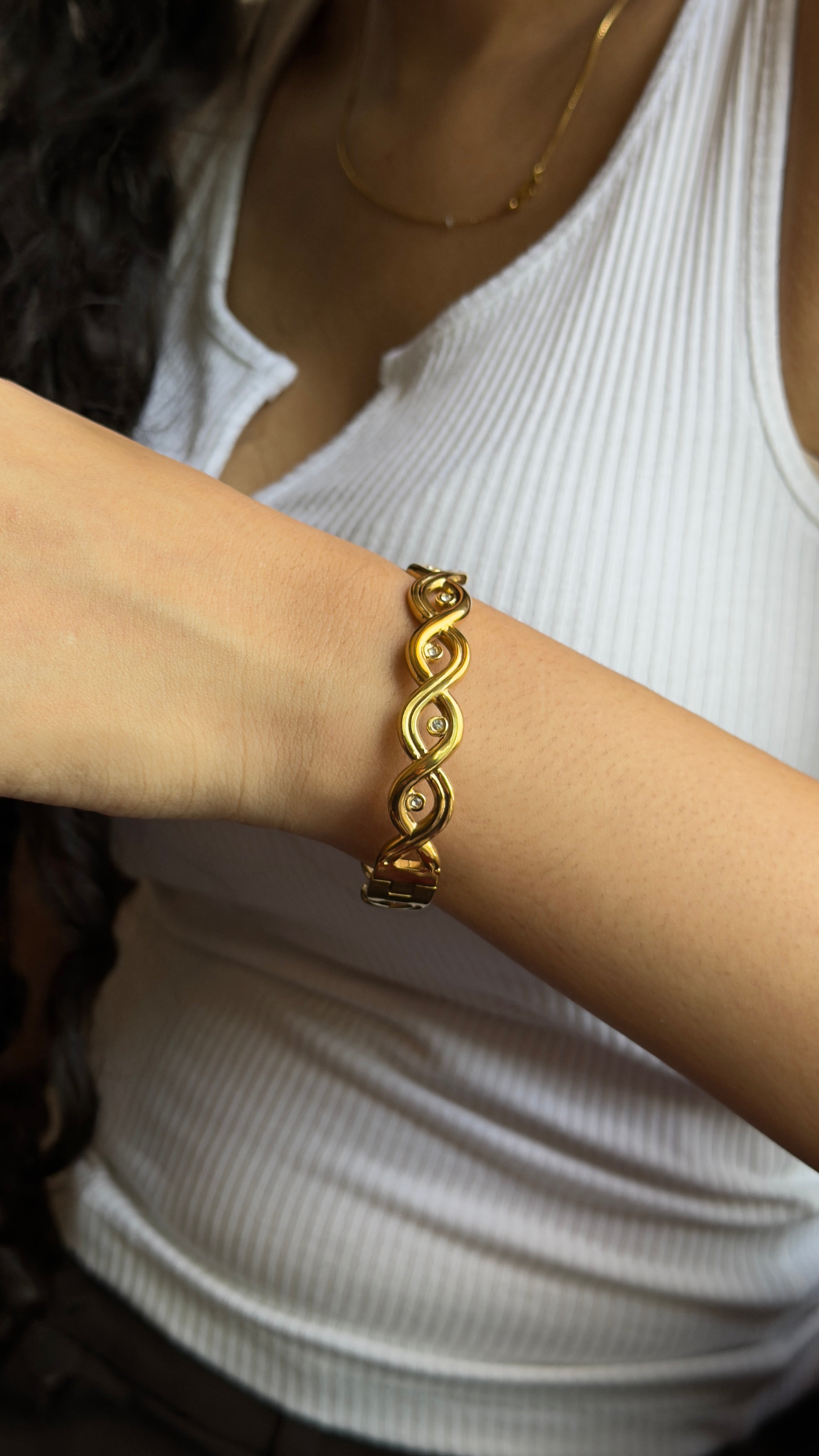 Crystal Vine Cuff Kada