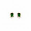 Emerald Duchess Halo Studs