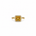 Golden Radiance Halo Ring