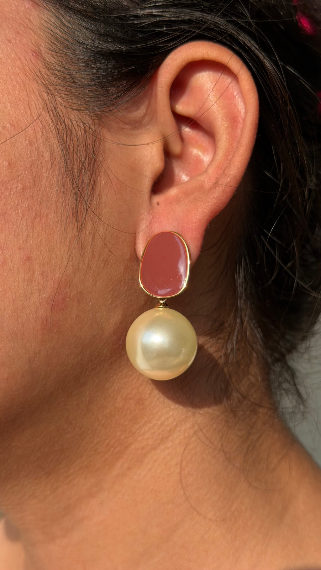 Ruby Pearl Earrings