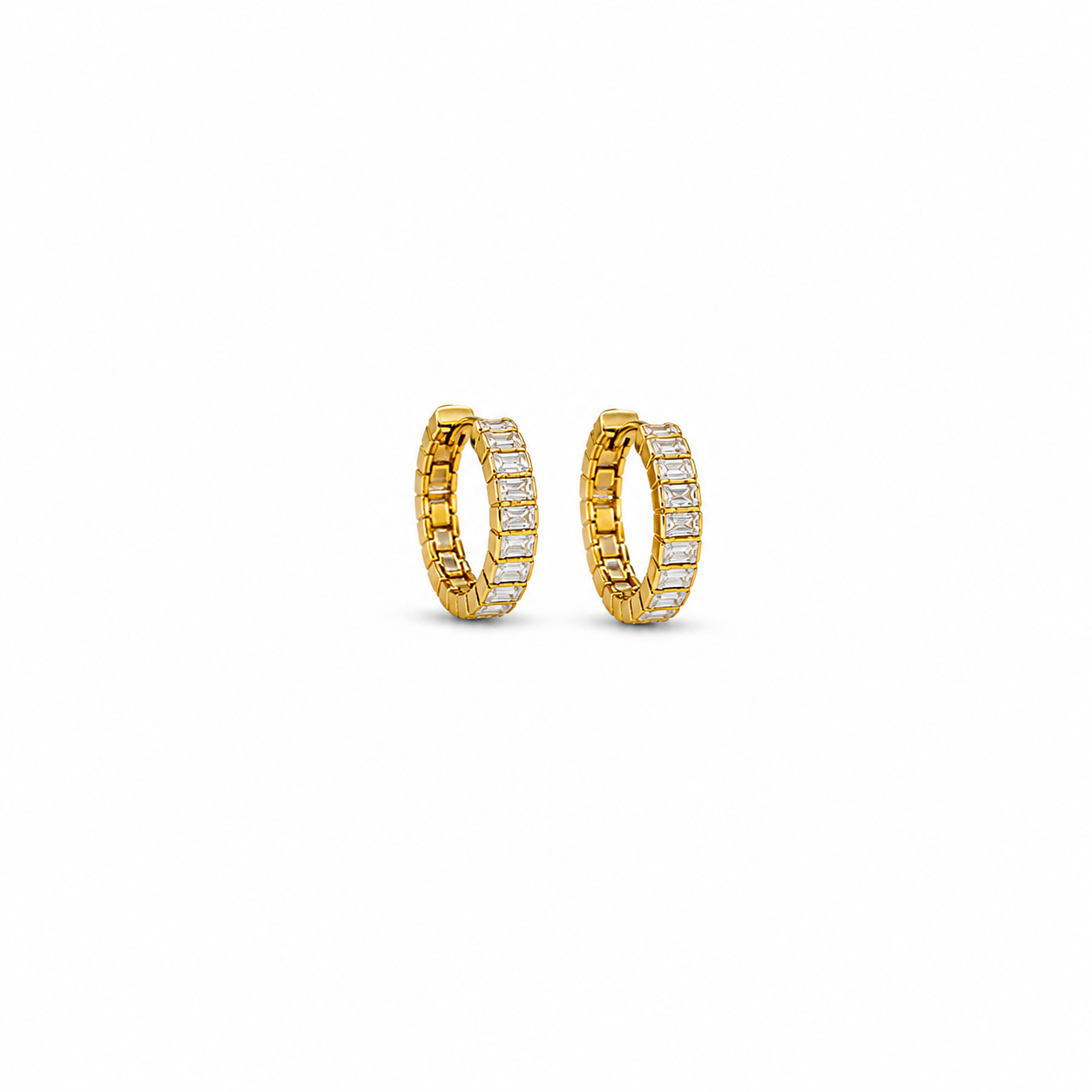 Imperial Baguette Eternity Hoops