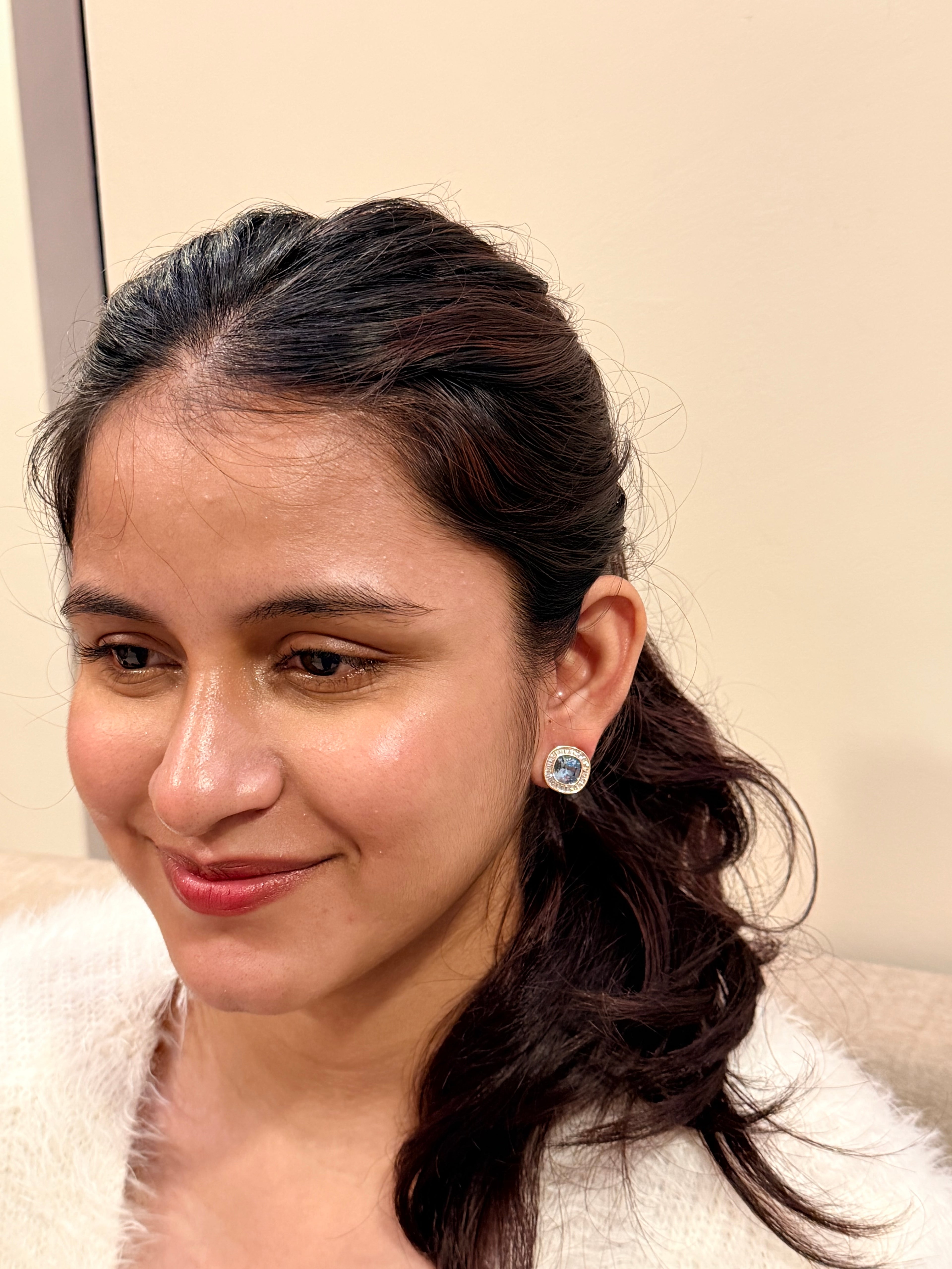 Midnight Halo Stud Earrings