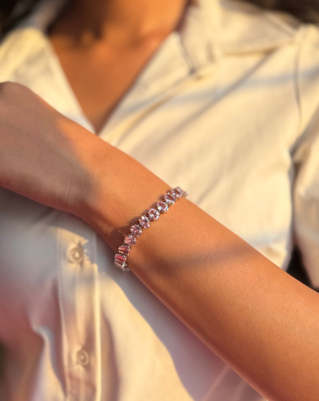 Rose Radiance Tennis Bracelet