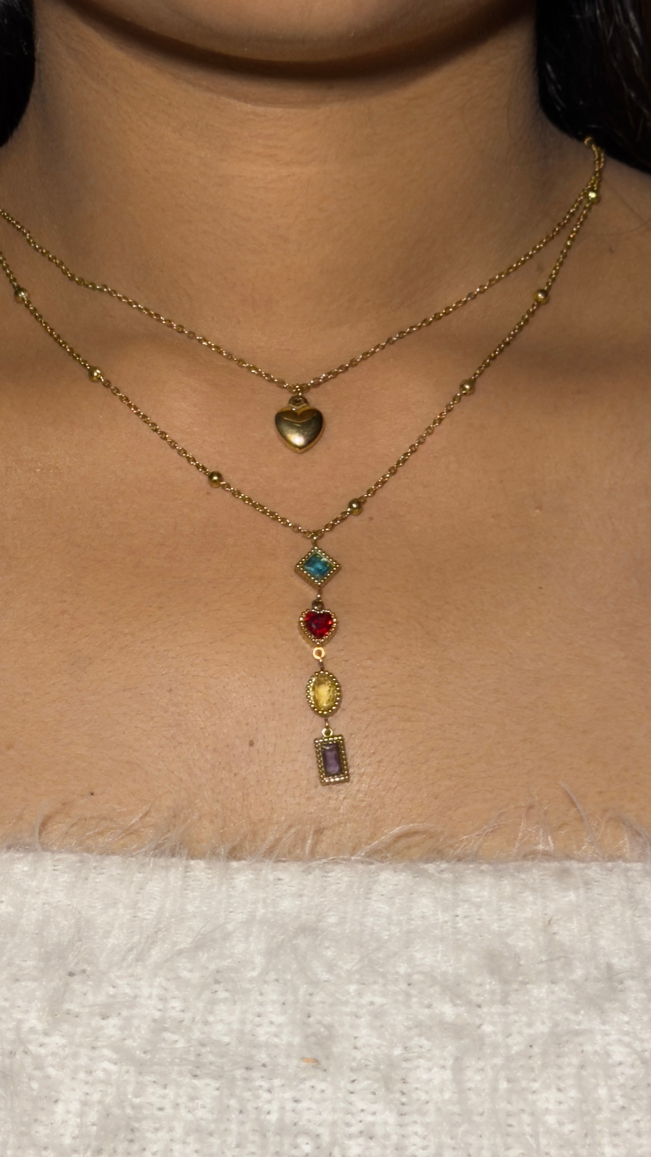 Amour Mosaic Layered Necklace