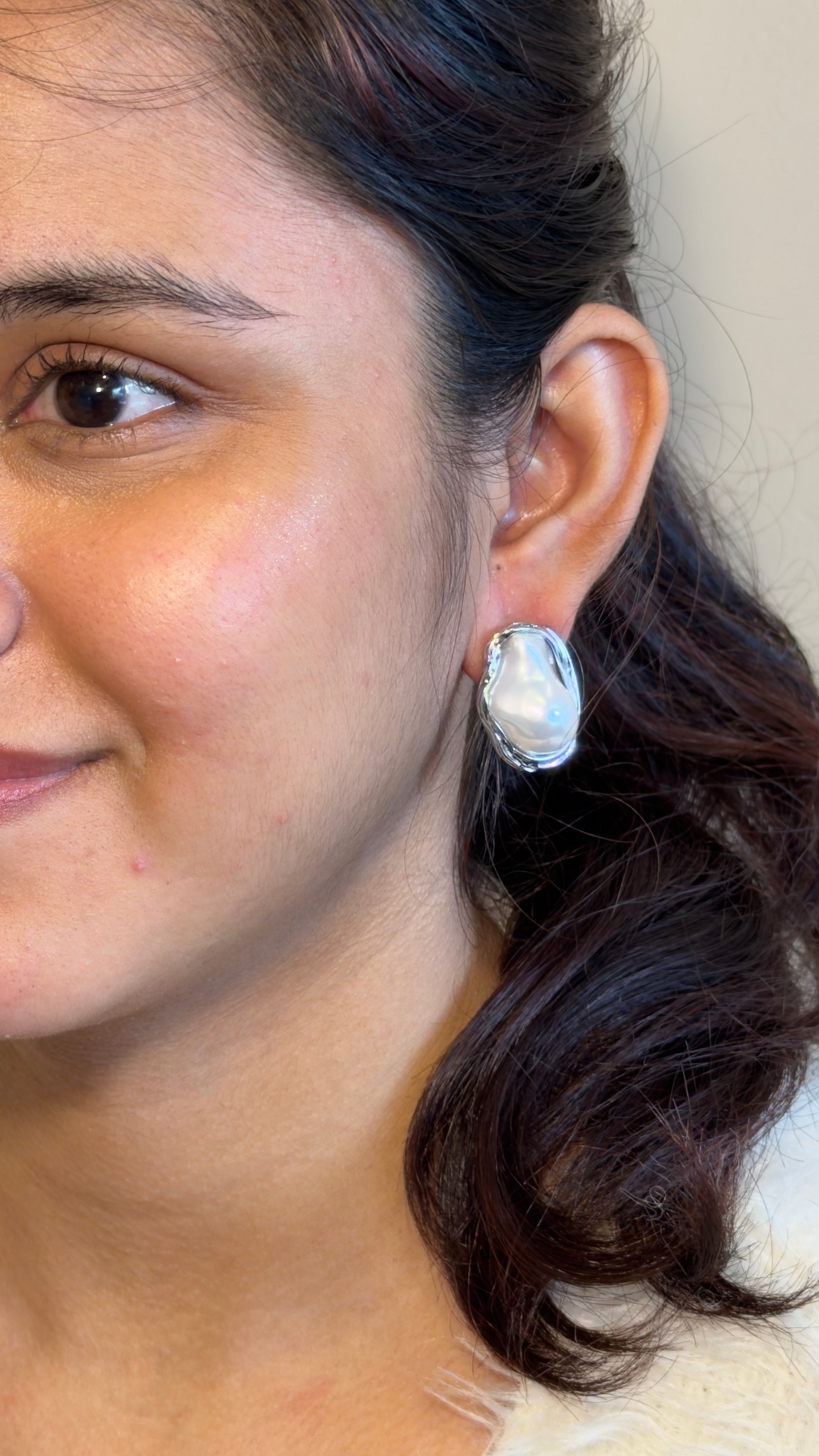 Pearl Tide Statement Stud Earrings