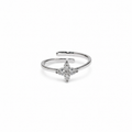 Silver Fleur Open Ring