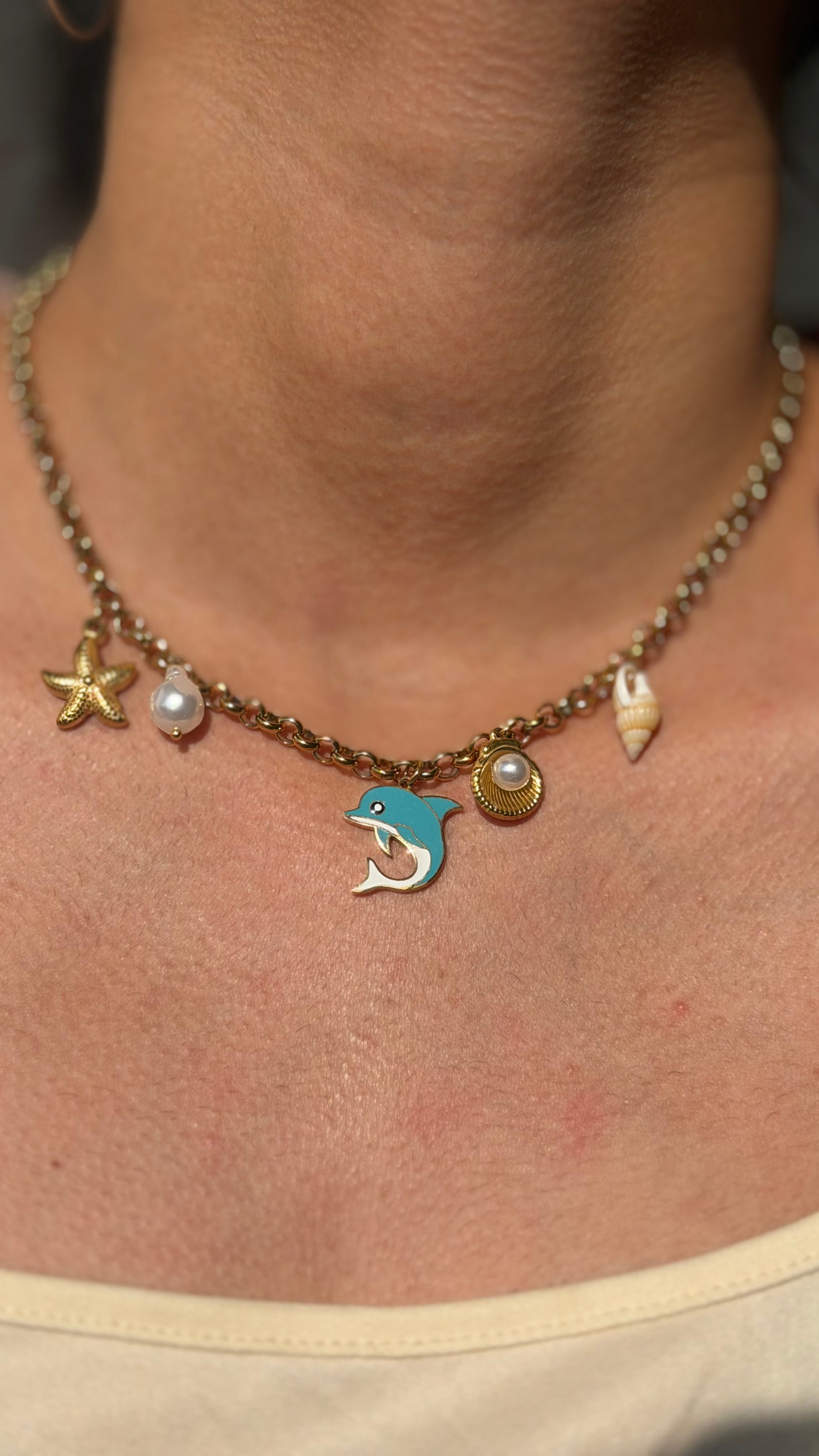 Ocean Whisper Charm Necklace