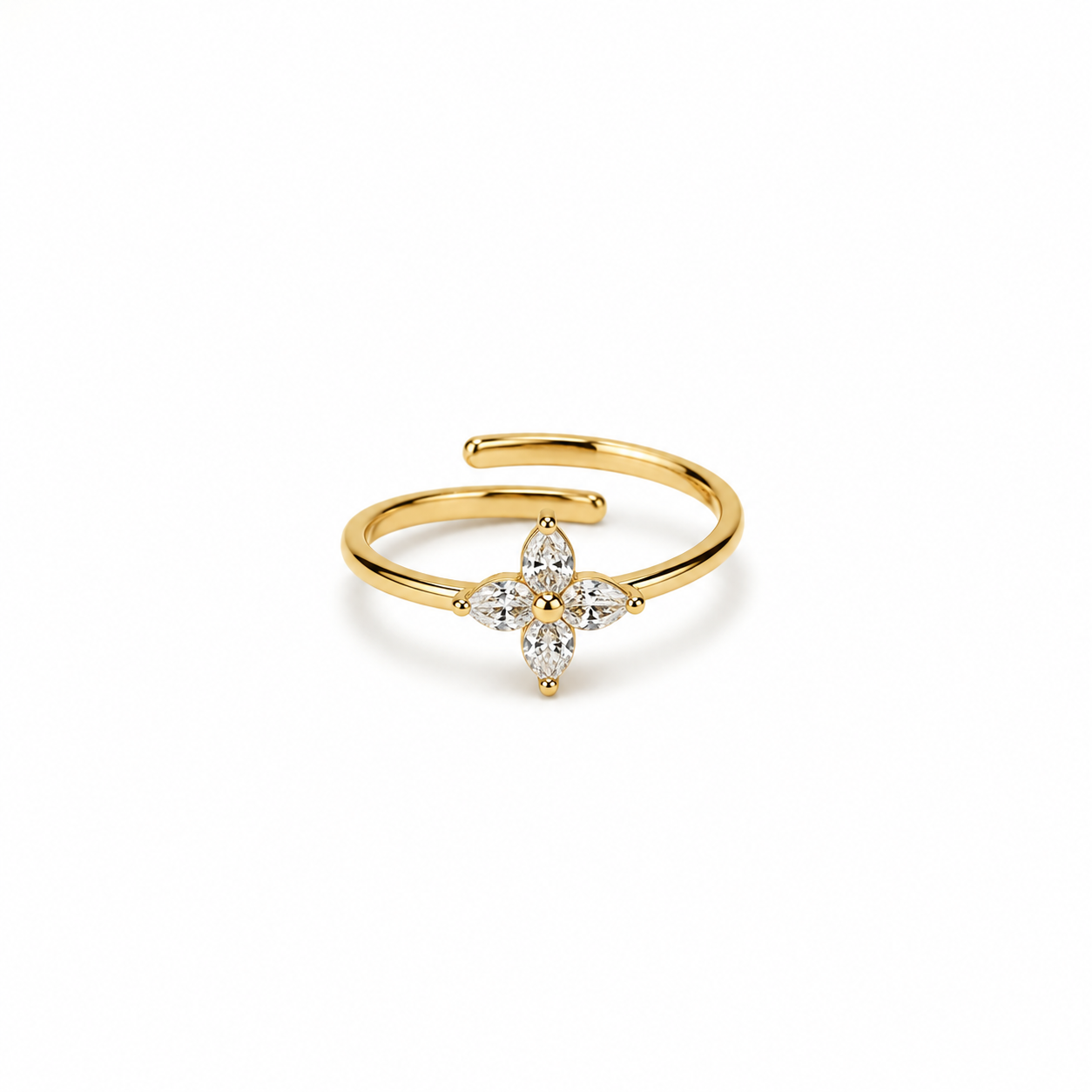 Golden Fleur Open Ring