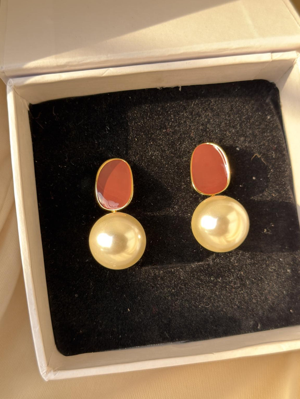 Ruby Pearl Earrings