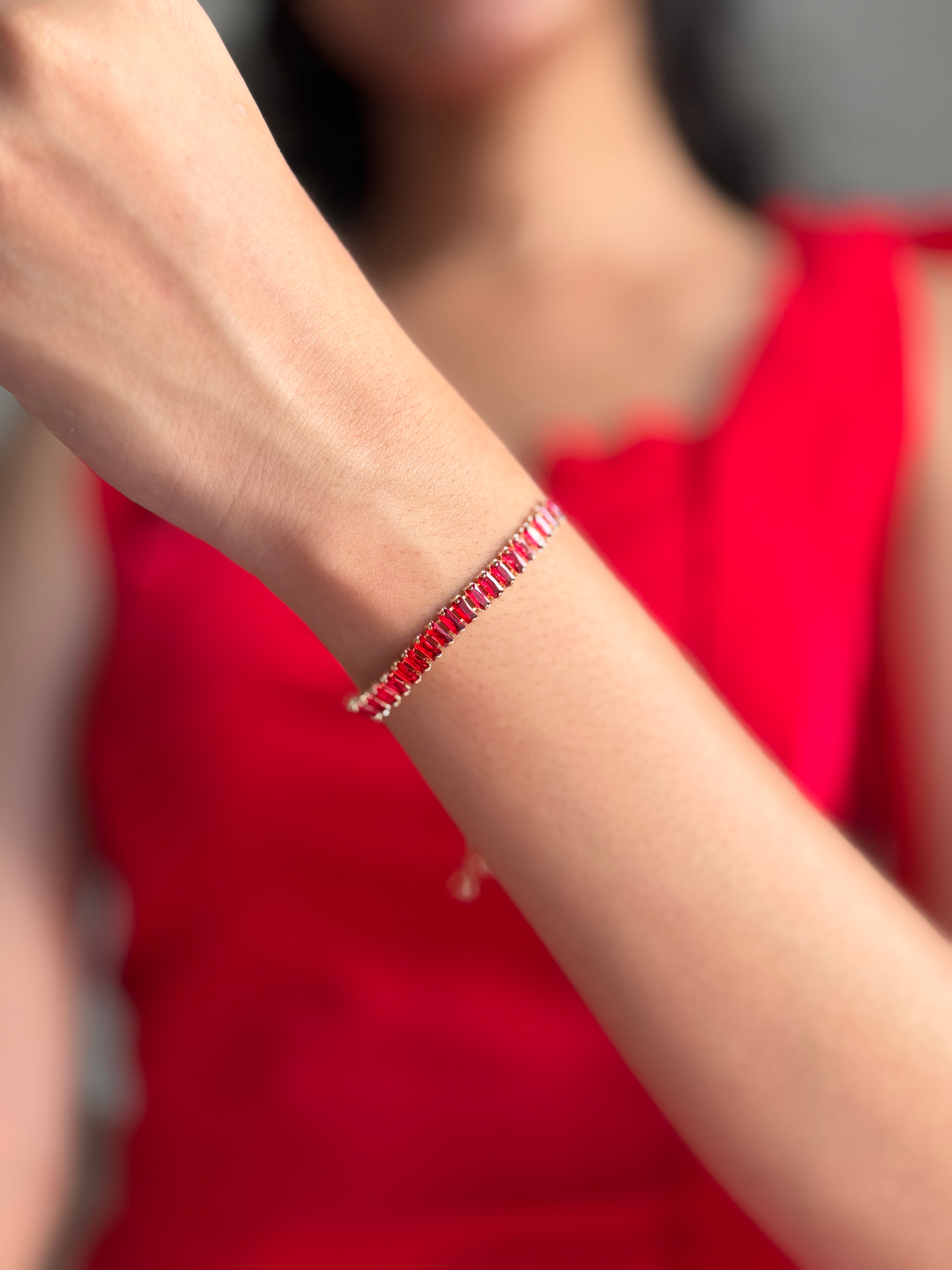 Ruby Radiance Tennis Bracelet