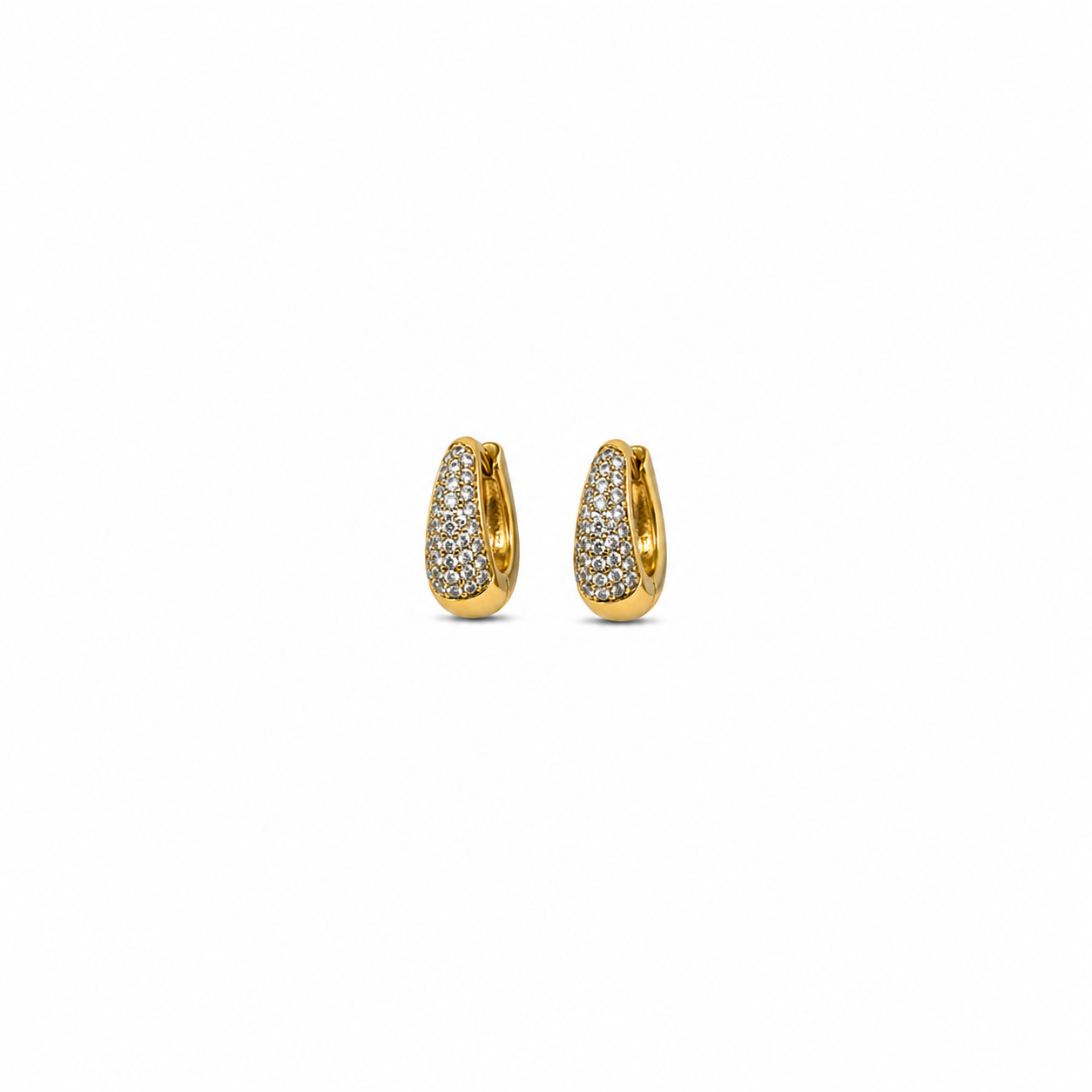 Nova Luxe Pave Huggie Earrings