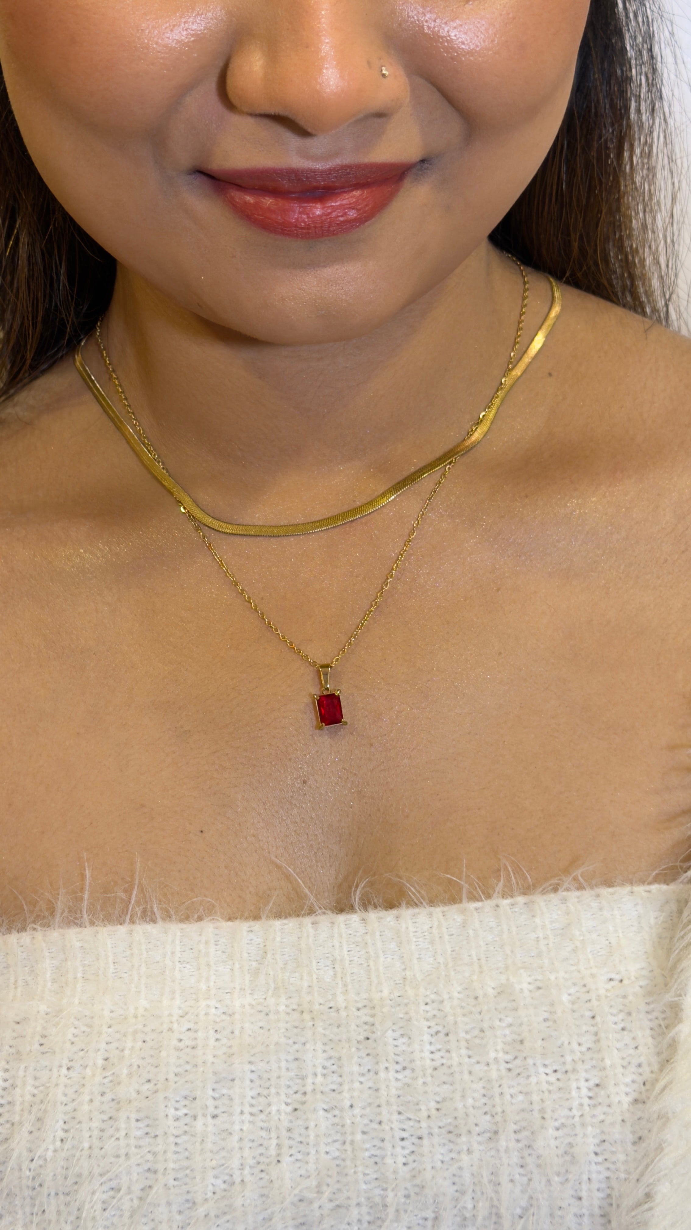 Ruby Royale Layered Necklace