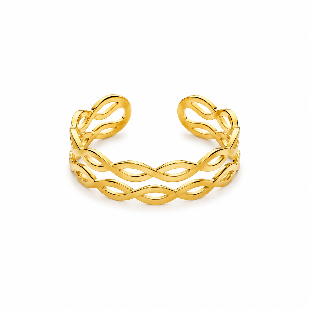 Aurelia Wave Cuff Kada