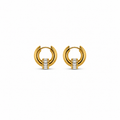 Celeste Baguette Huggie Earrings