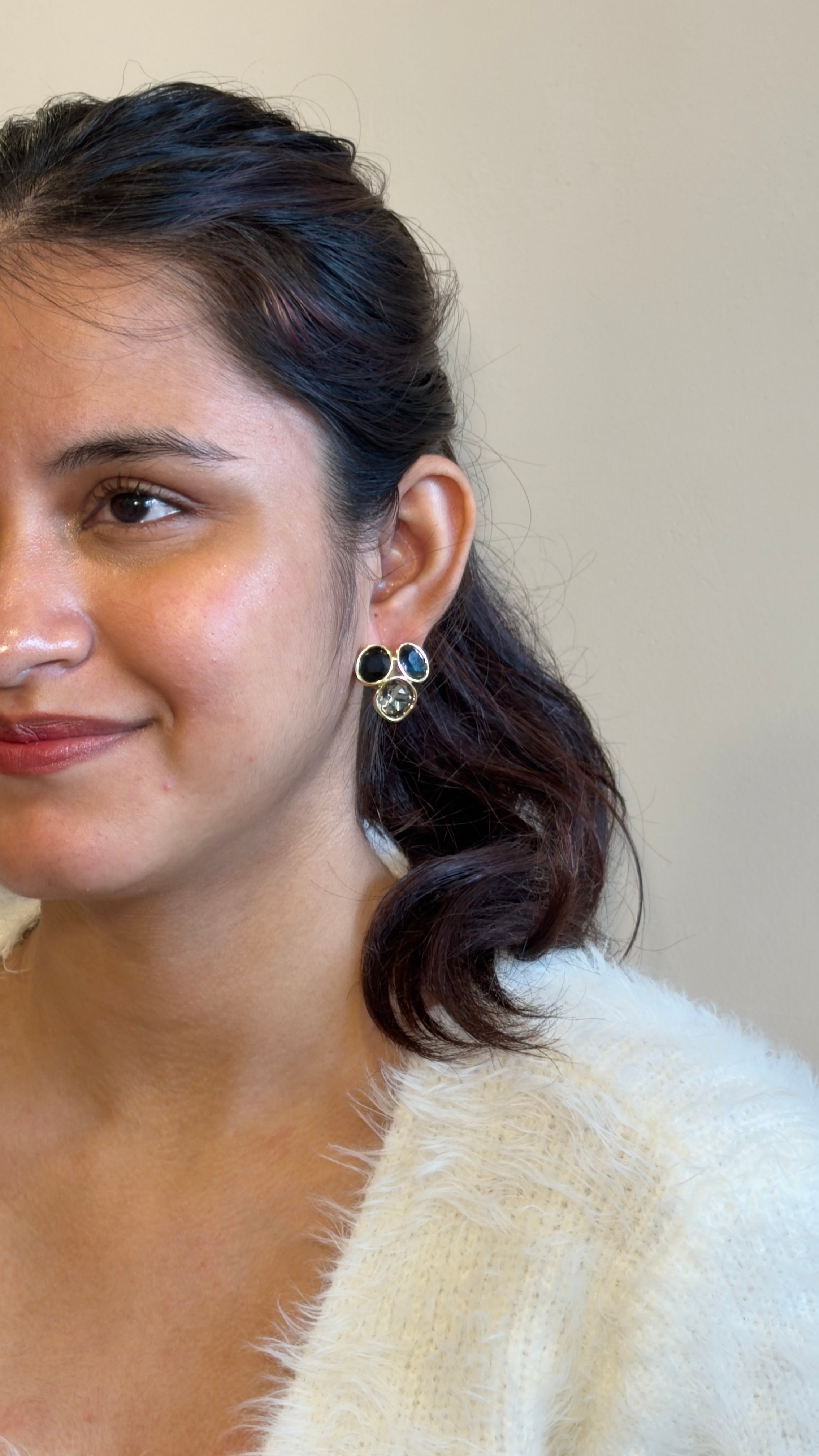Midnight Mosaic Stud Earrings