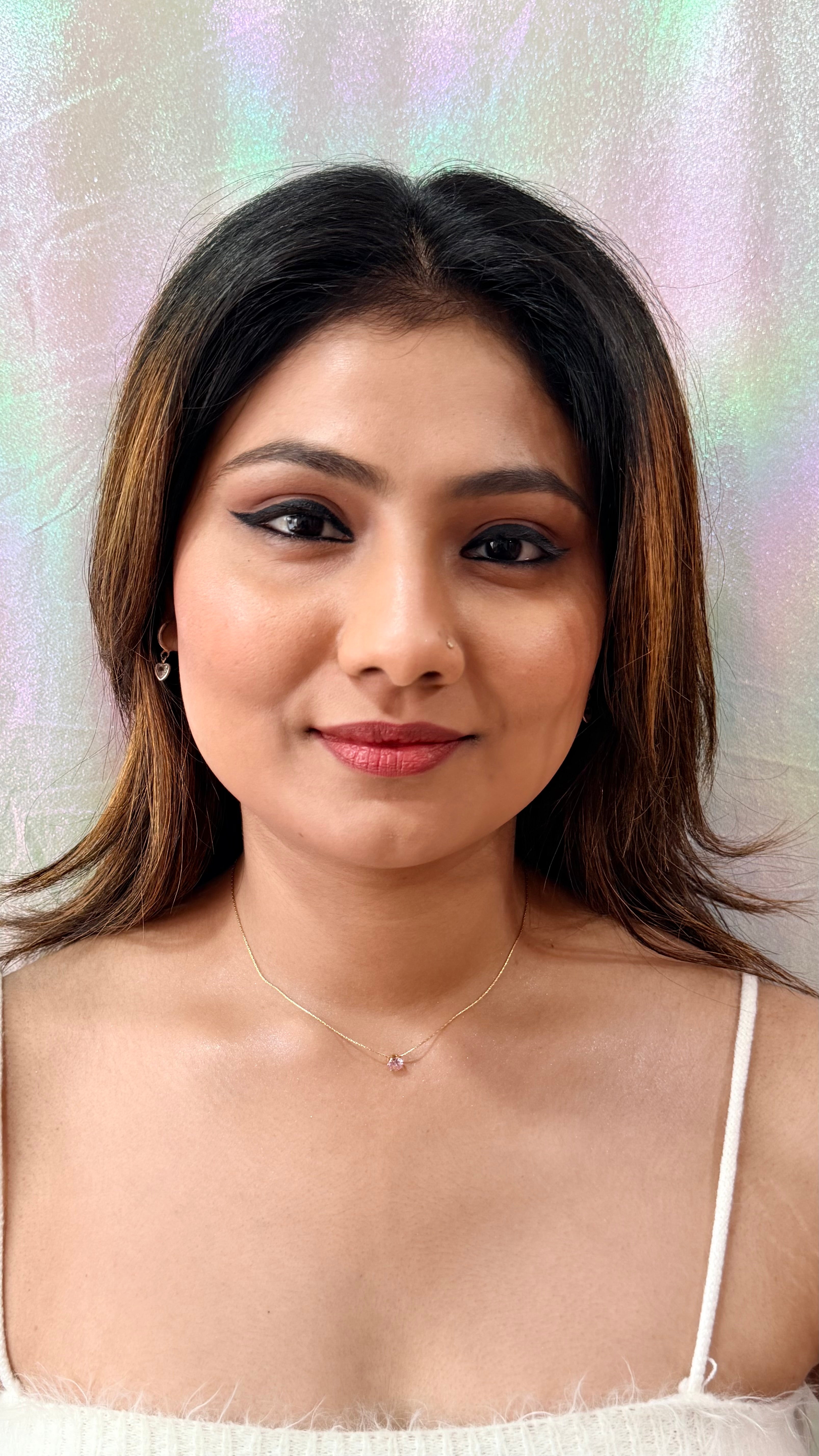 Blush Aura Solitaire Necklace