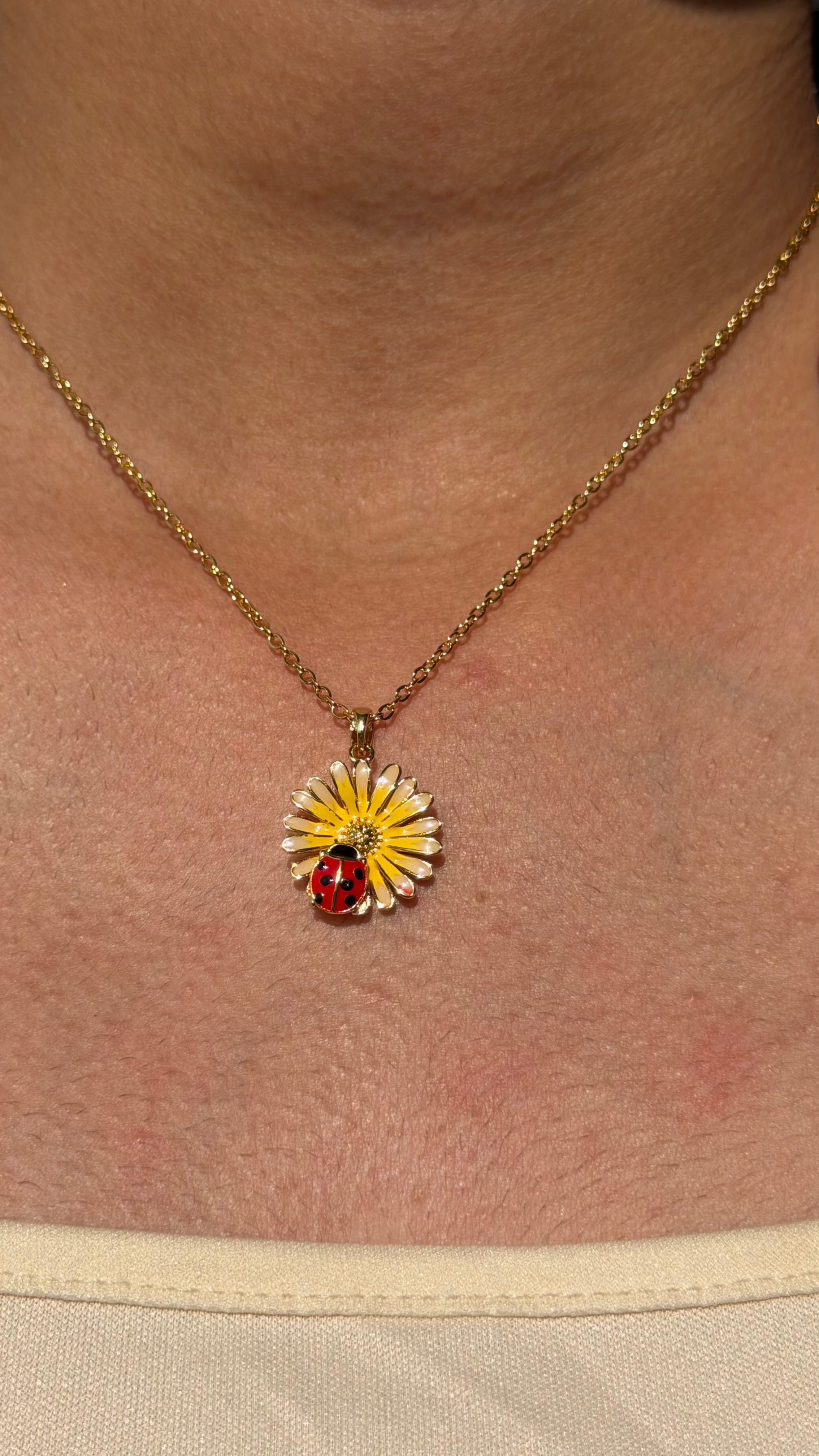 Sunlit Bloom Charm Necklace