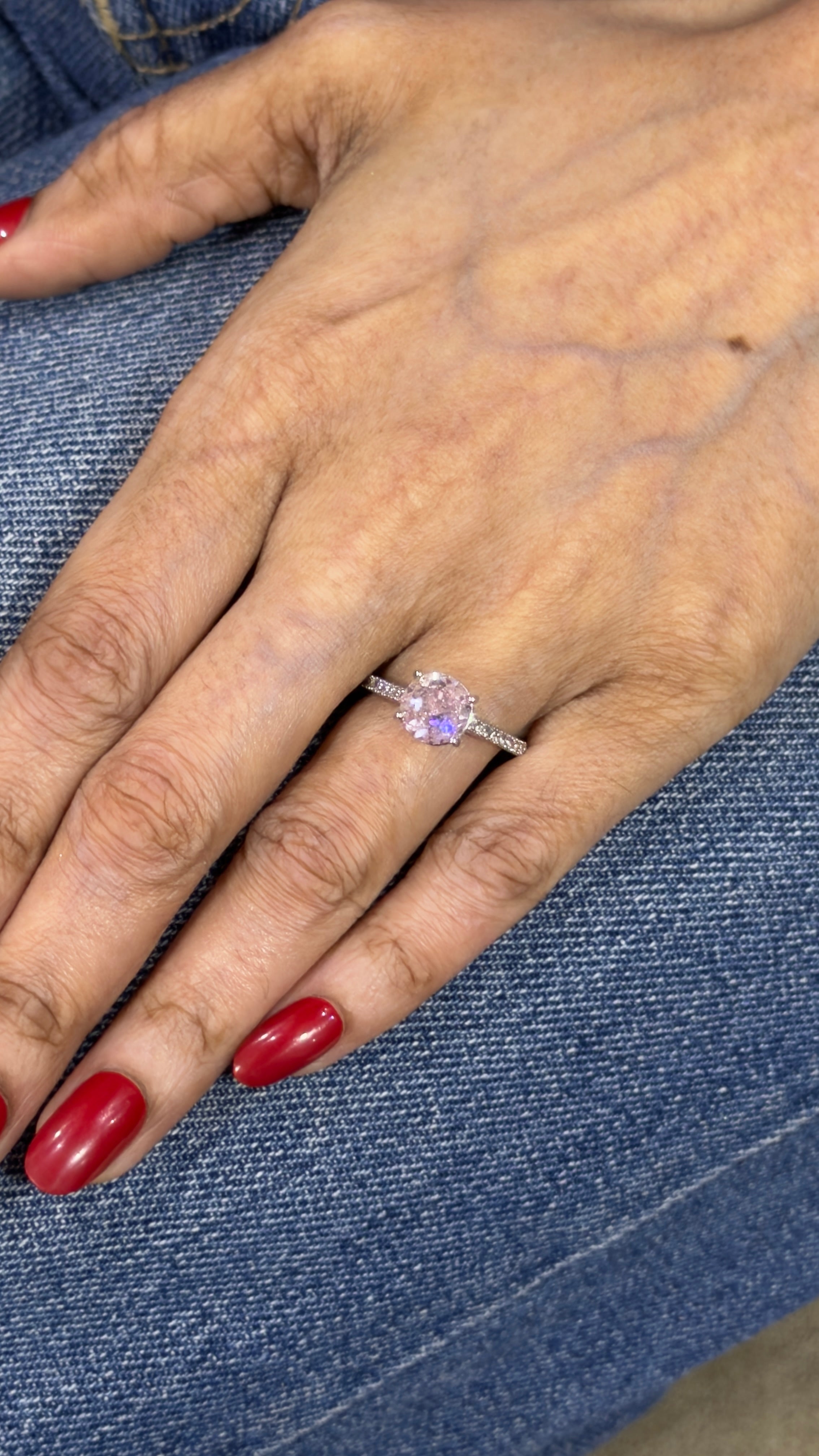 Blush Belle Solitaire Ring