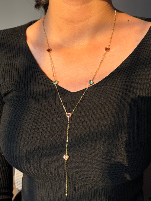 Amour Cascade Heart Necklace