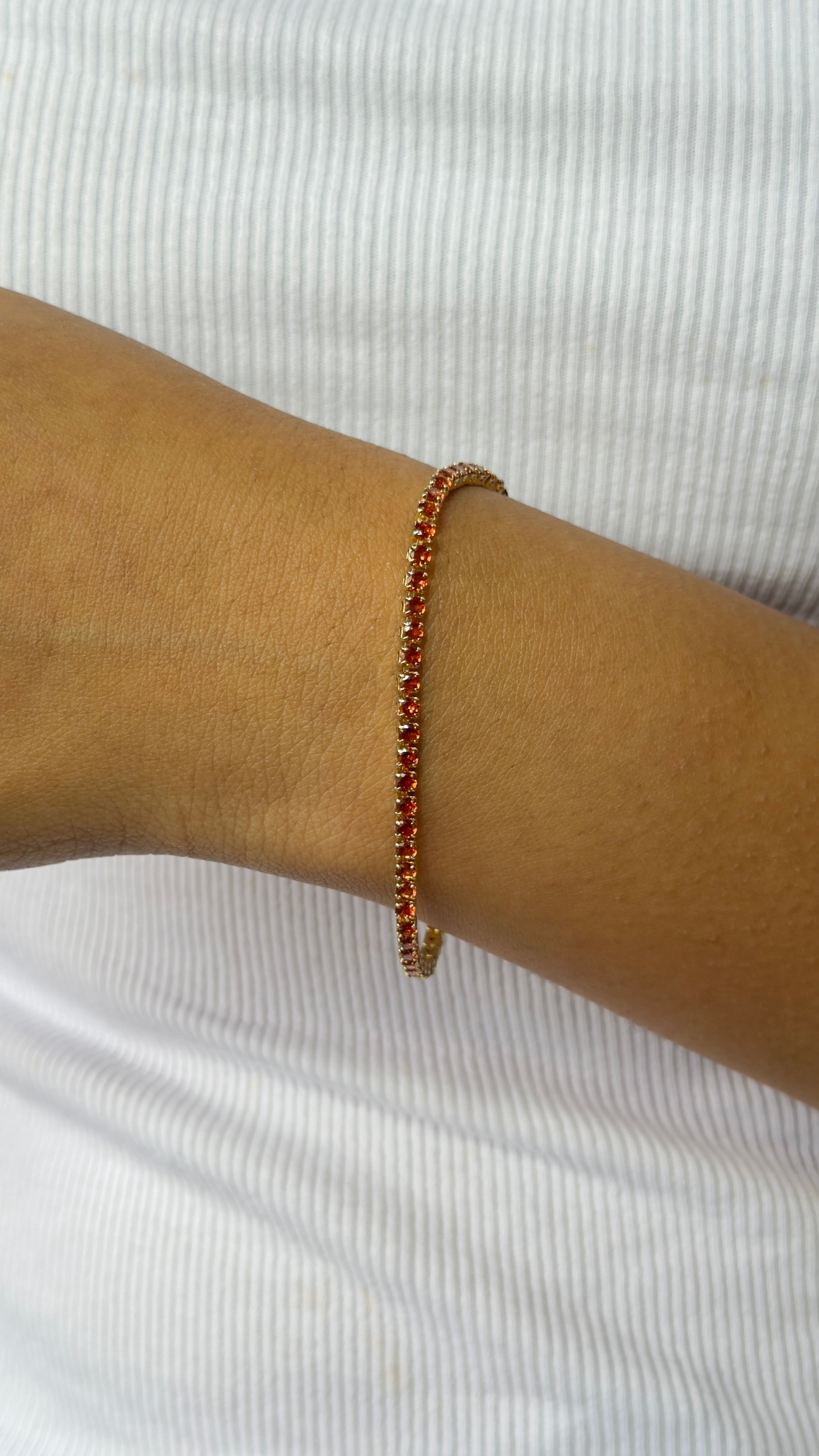 Crimson Aura Tennis Bracelet