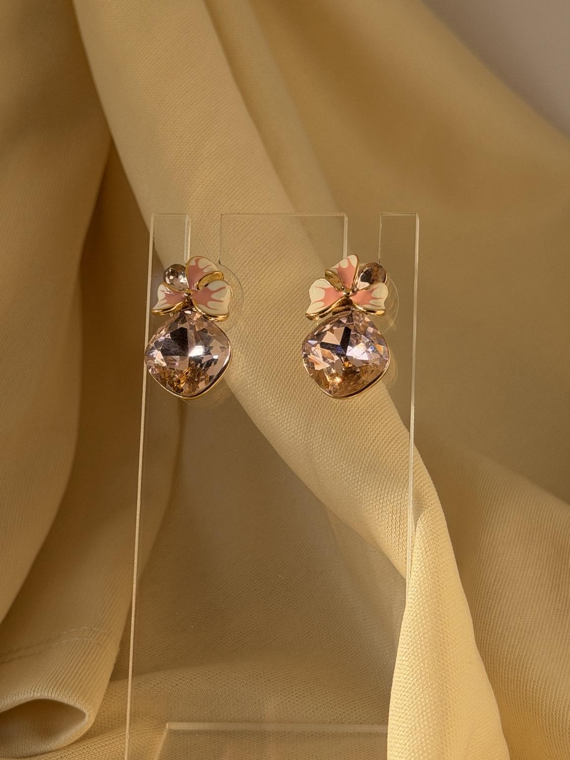 Blush Bow Earrings