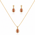 Amber Teardrop Elegance Set