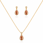 Amber Teardrop Elegance Set