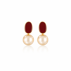 Ruby Pearl Earrings