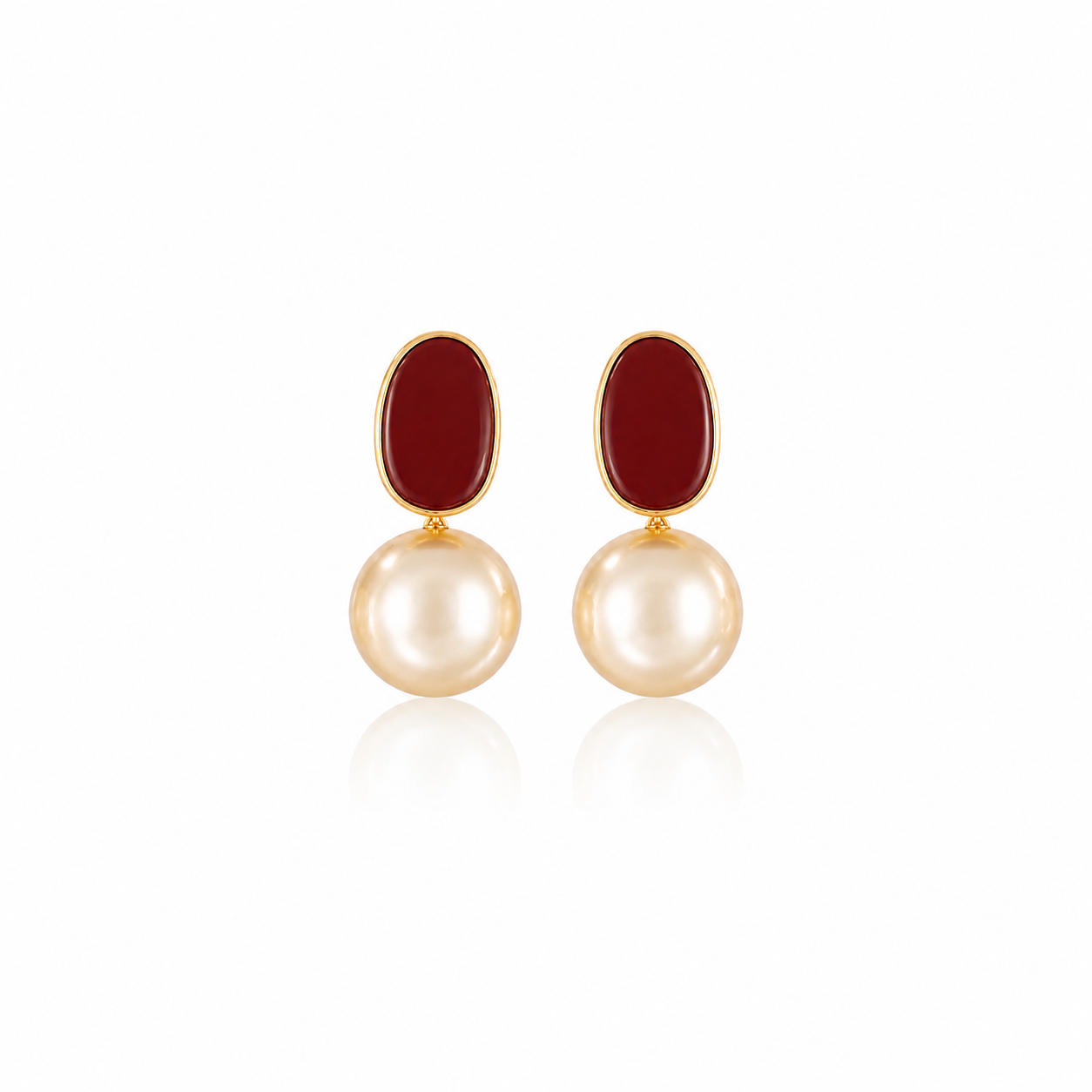 Ruby Pearl Earrings