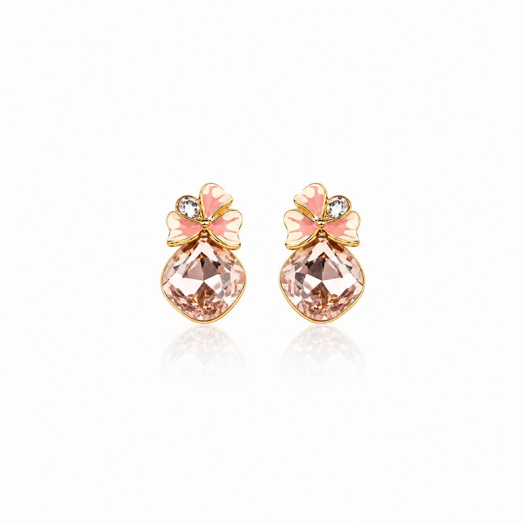 Blush Bow Earrings