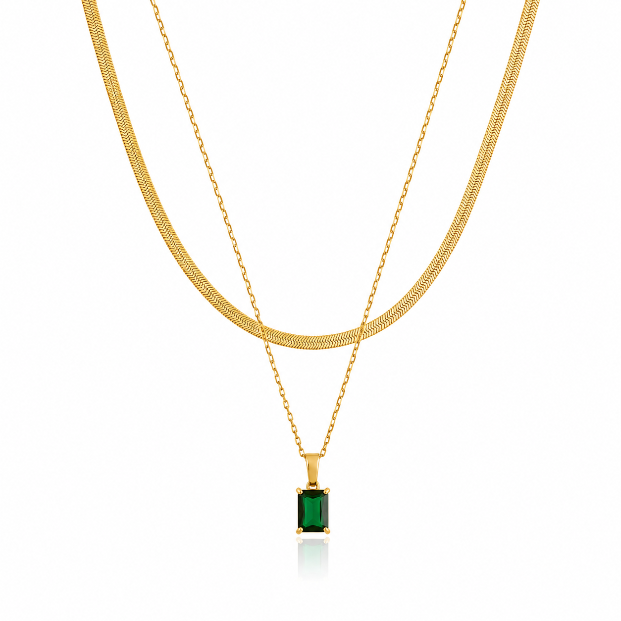 Emerald Luxe Layered Necklace