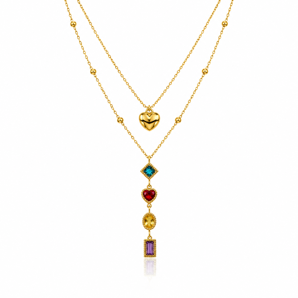 Amour Mosaic Layered Necklace