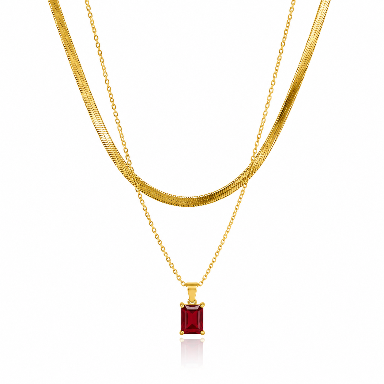 Ruby Royale Layered Necklace