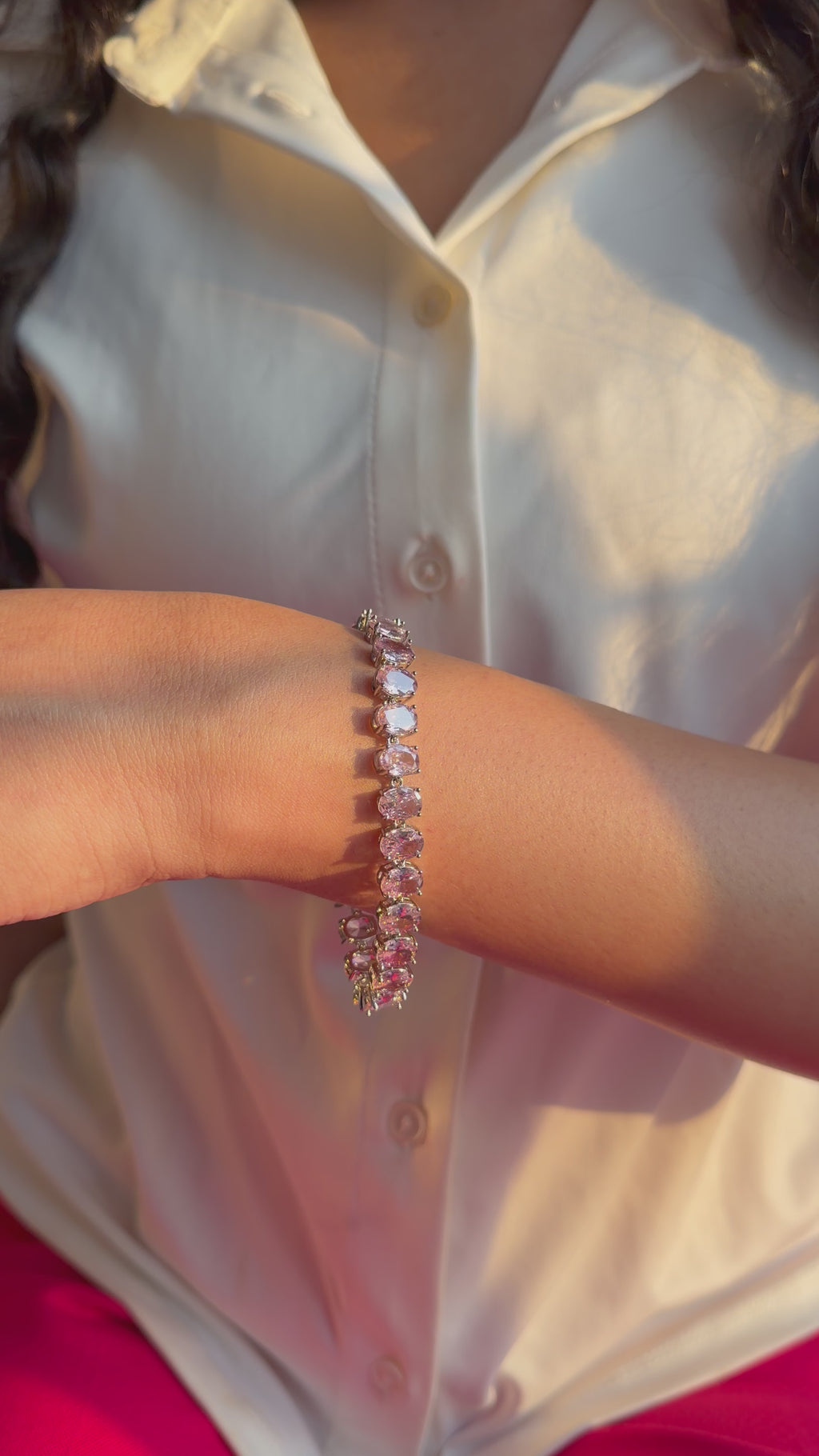 Rose Radiance Tennis Bracelet