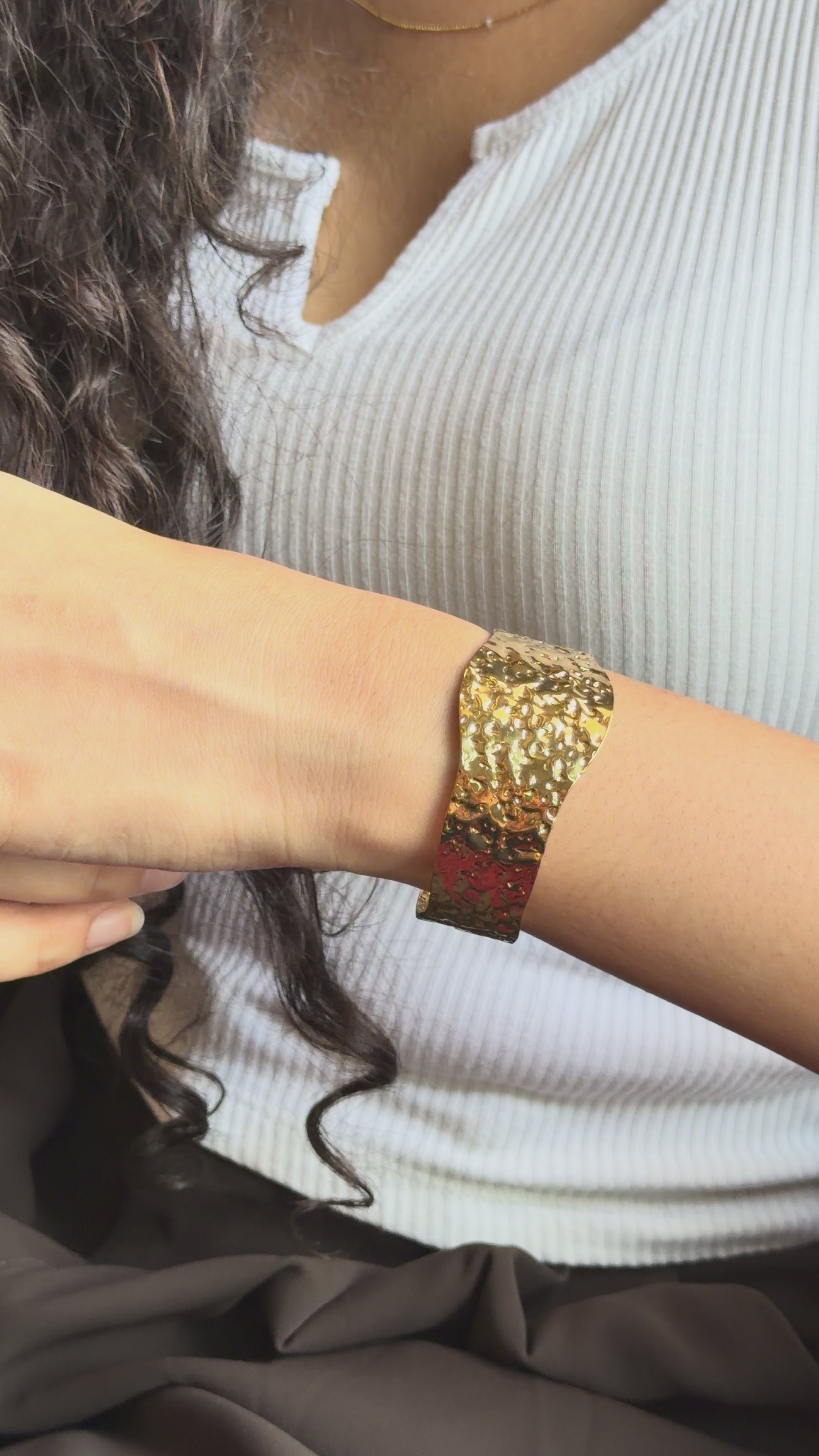 Auric Hammered Cuff Kada