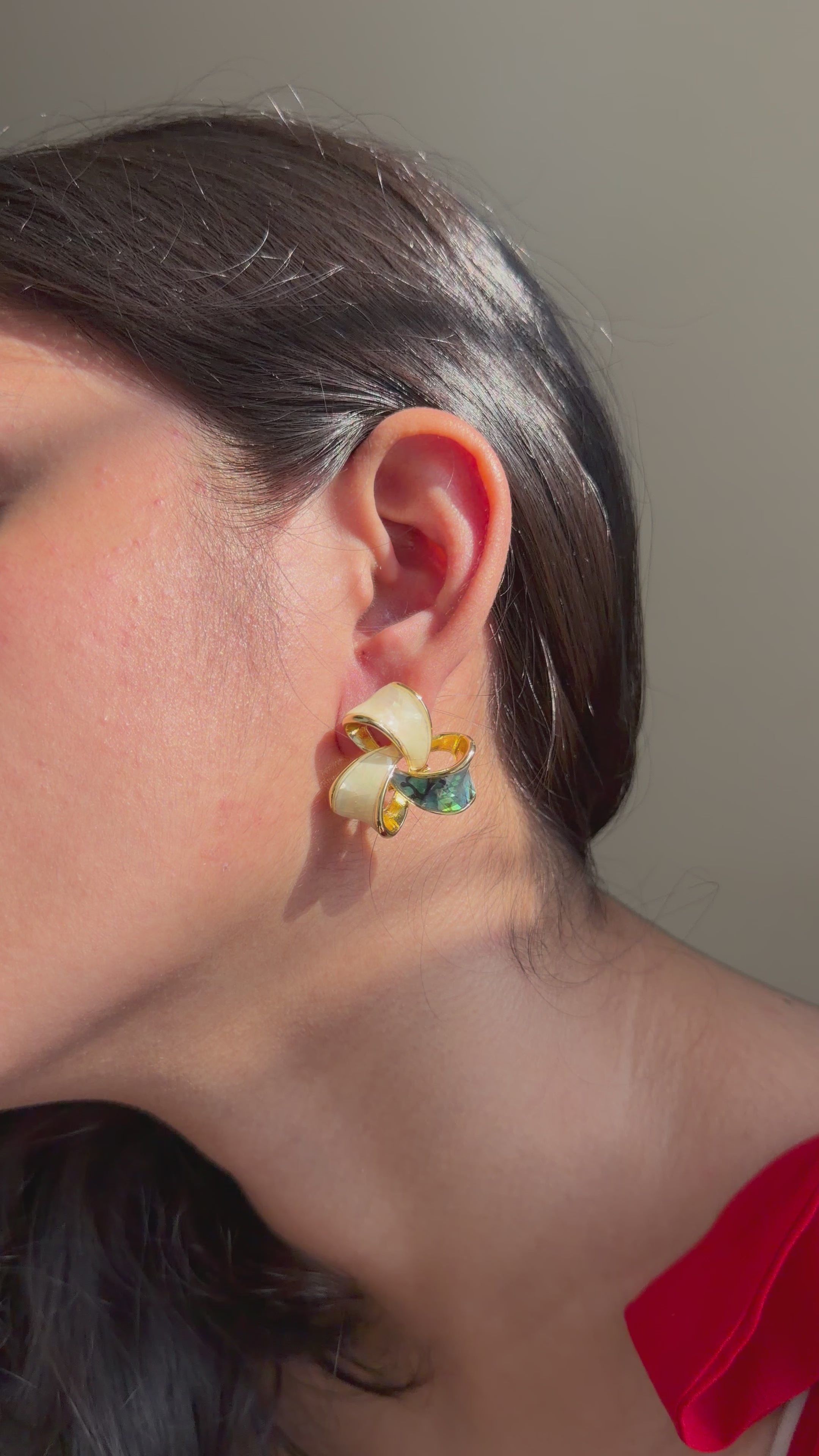 Ocean Whisper Knot Stud Earrings