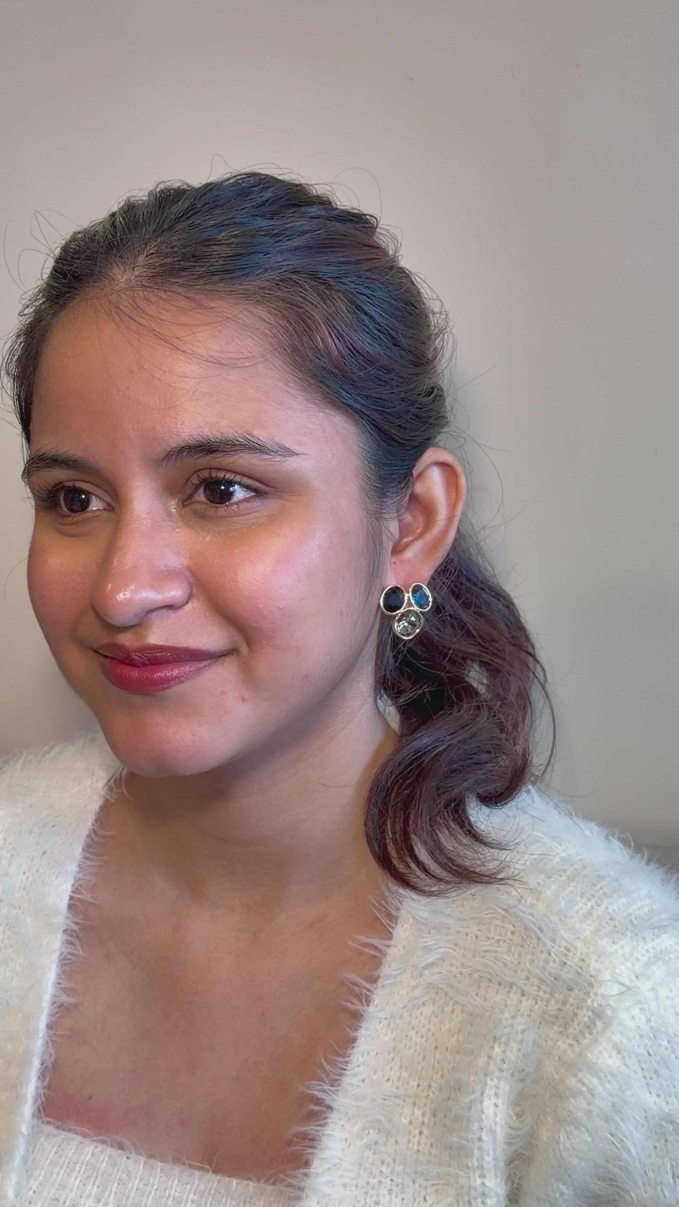 Midnight Mosaic Stud Earrings