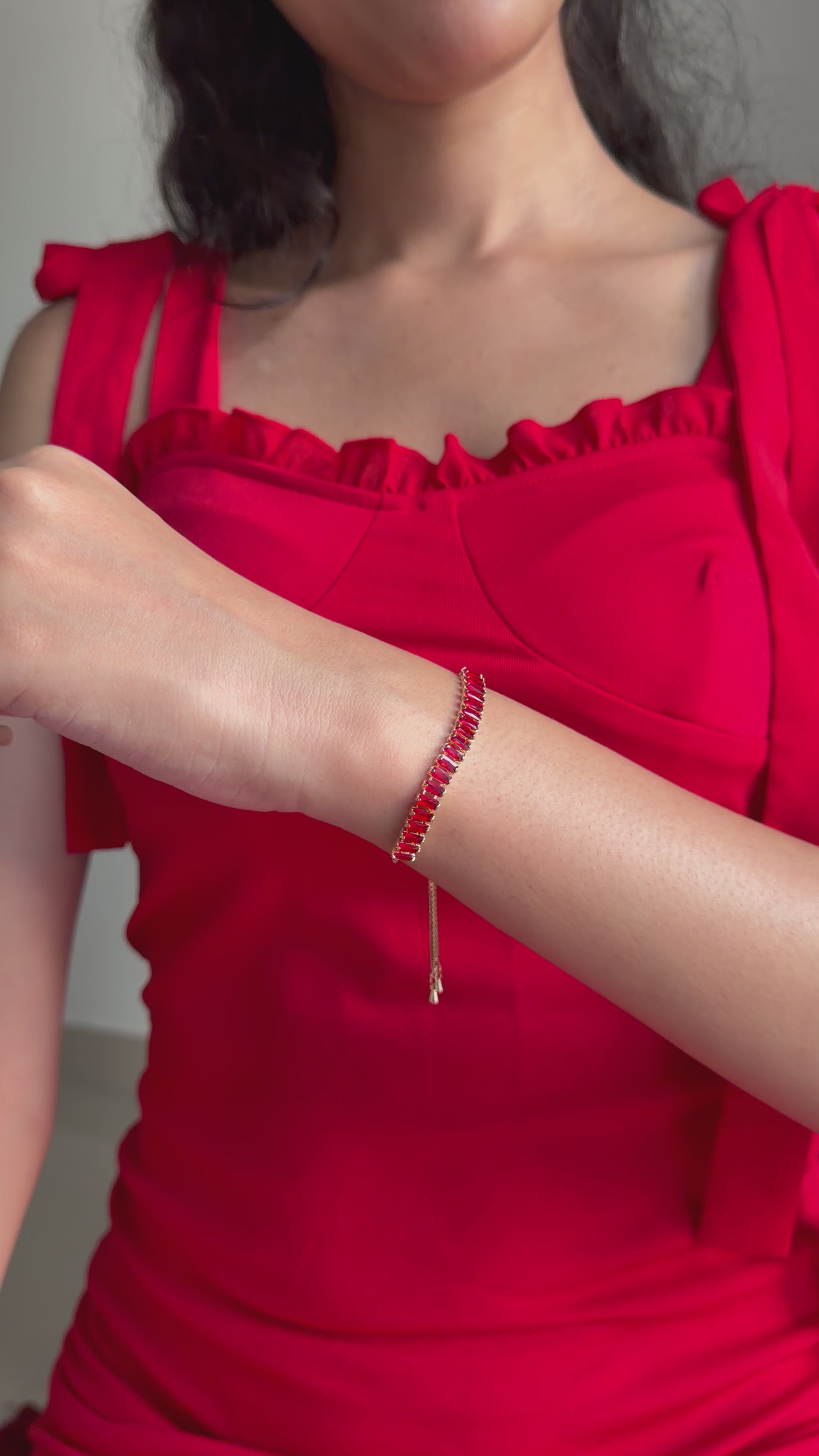 Ruby Radiance Tennis Bracelet