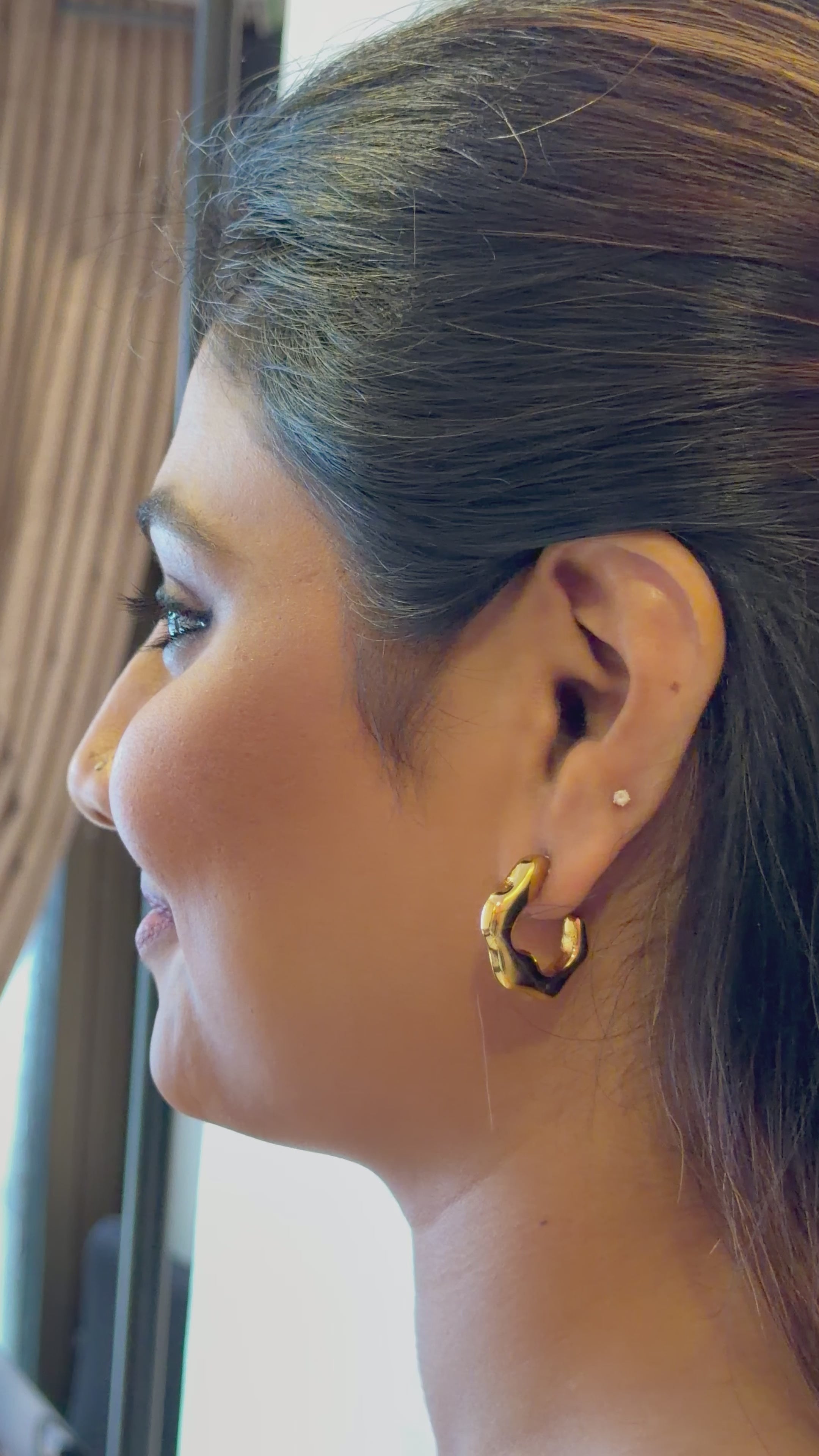 Aurelia Melted Gold Hoops
