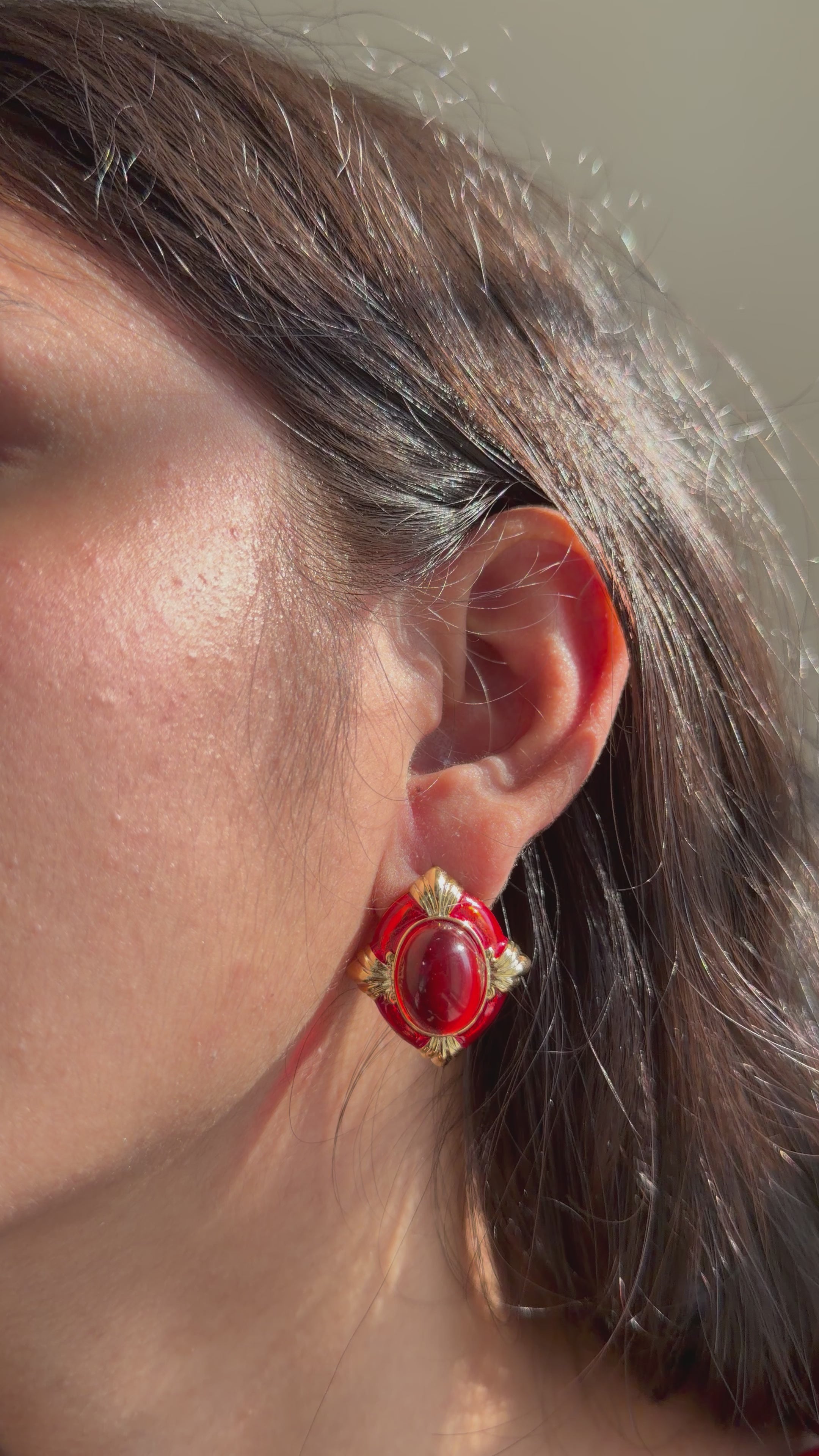 Crimson Empress Stud Earrings