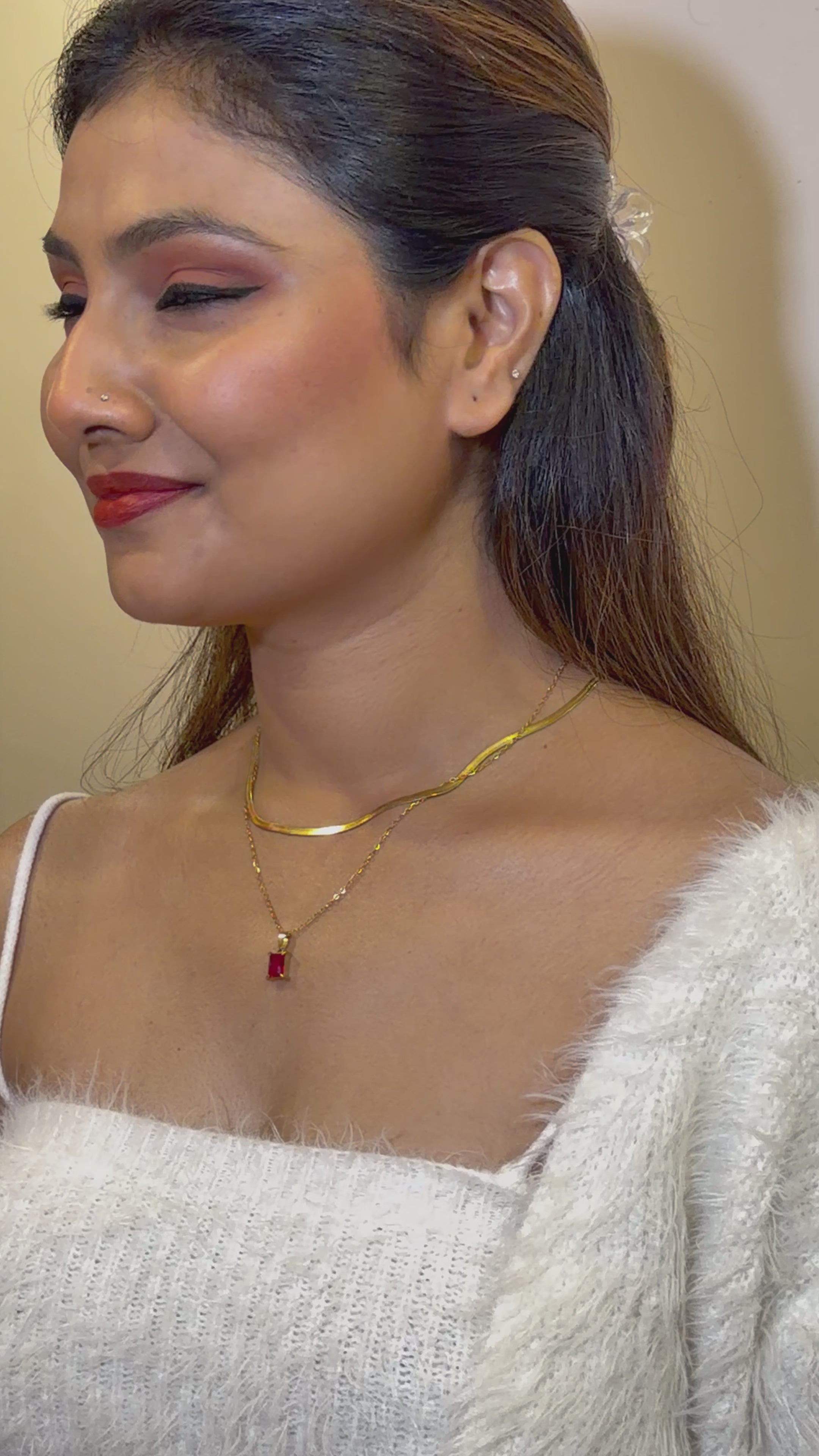 Ruby Royale Layered Necklace