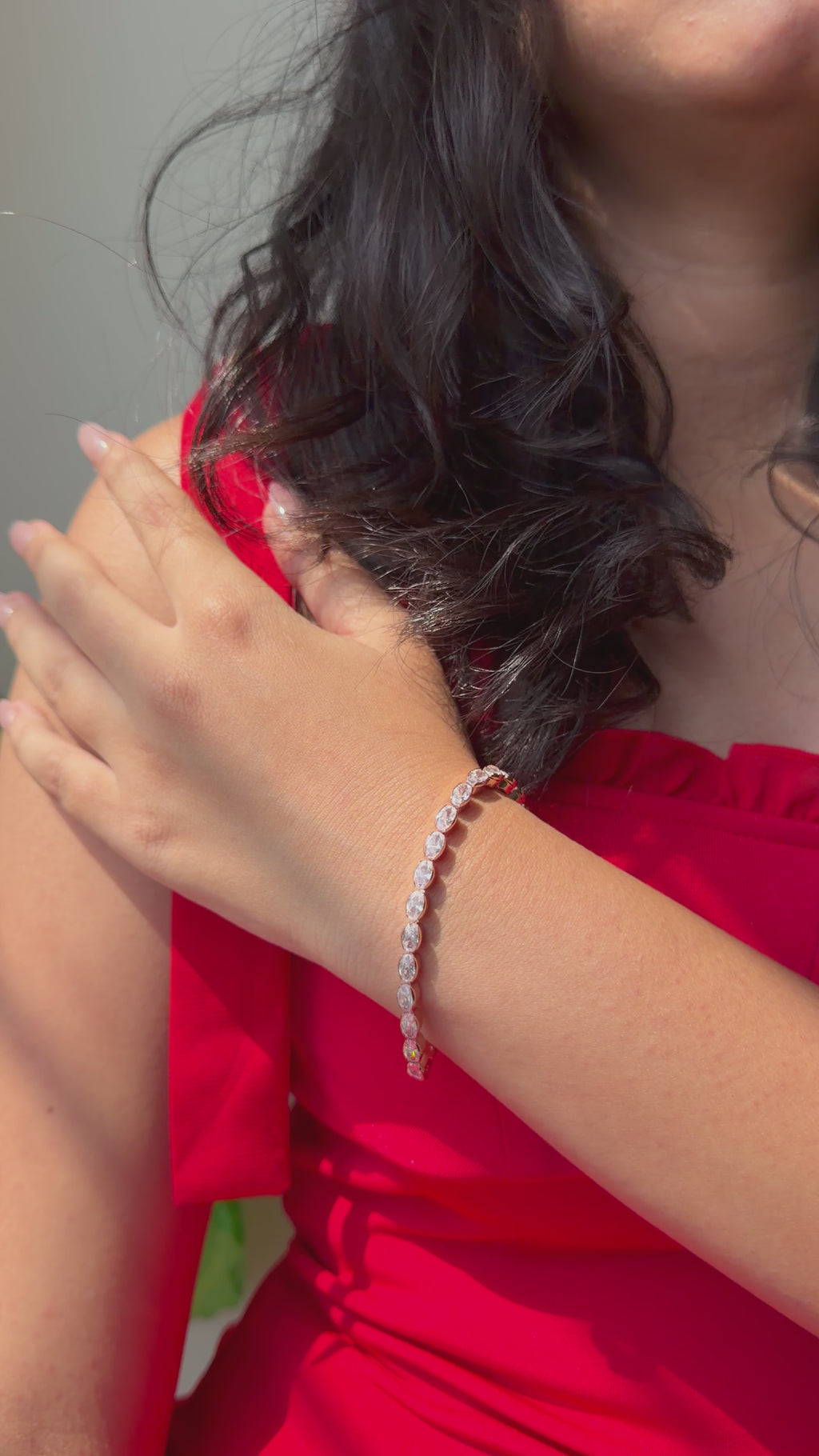 Celeste Oval Tennis Bracelet